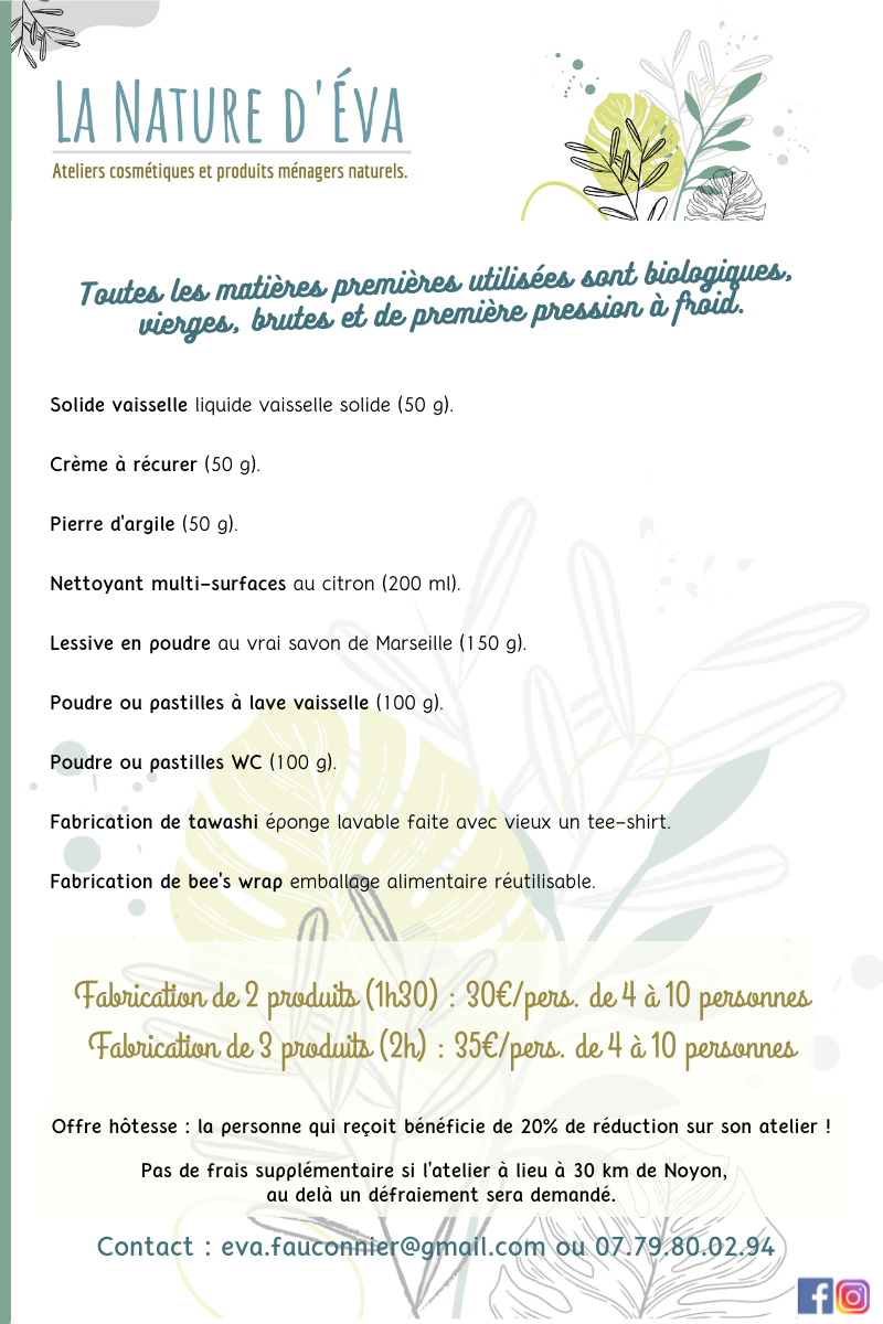 4 flyer produits ménagers nettoyant particuliers